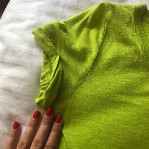 Hollister Lime Green Short Sleeves Top - Picture 3 of 4